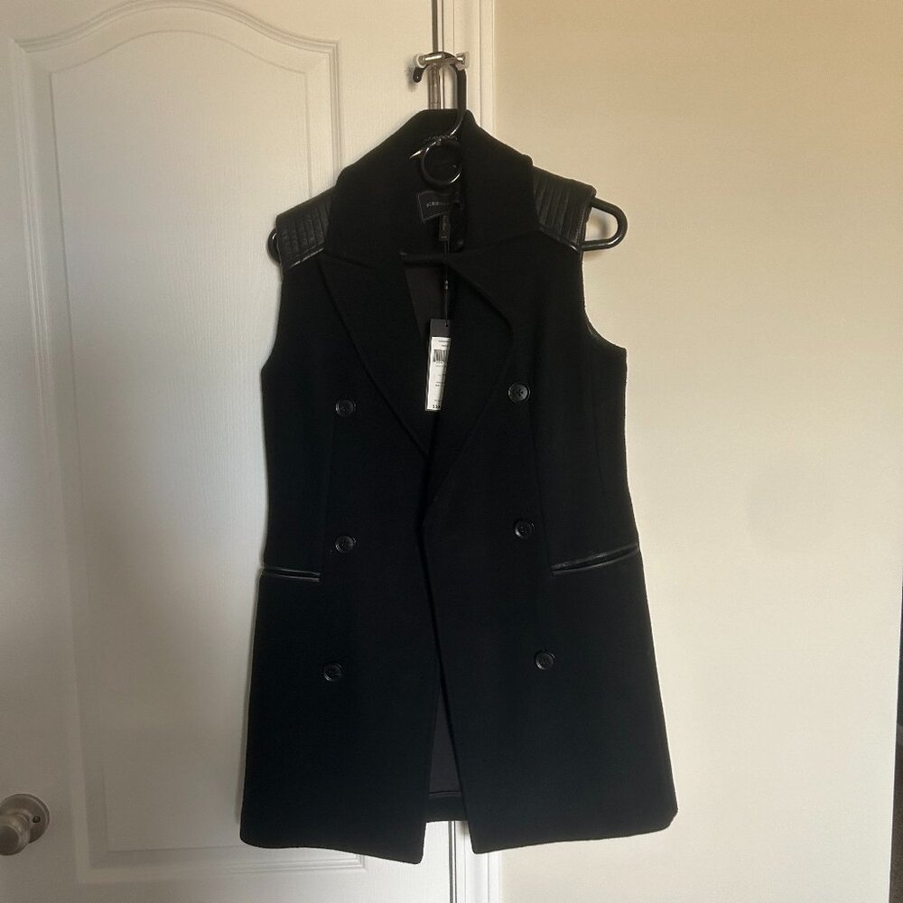 NWT BCBG Sleeveless Trench Vest Open Jacket